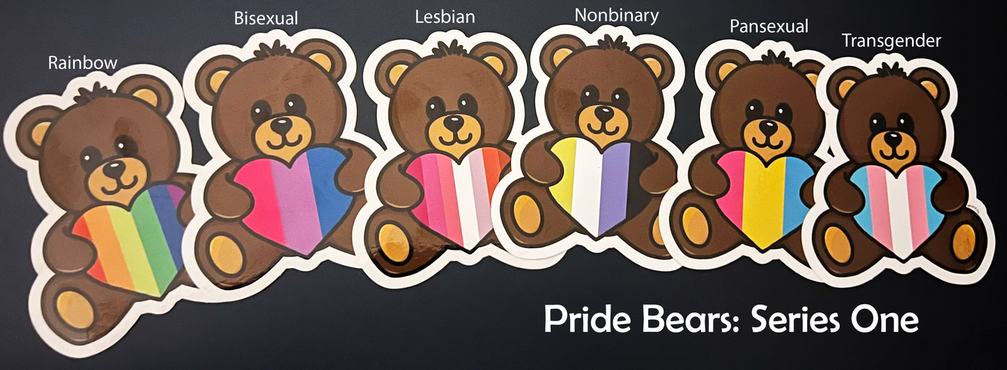 Pride Bear Stickers (Set of Three)